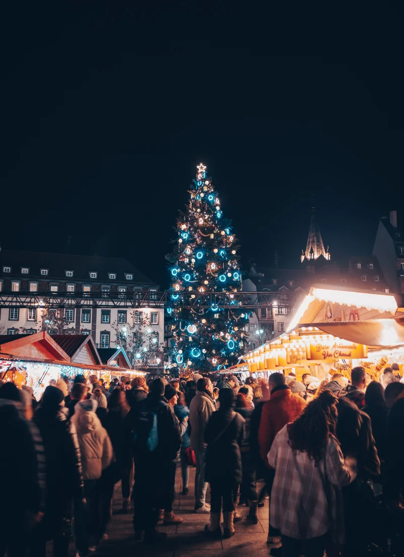 Affiche de Marché de Noël du Musée de l'Impression sur Etoffes