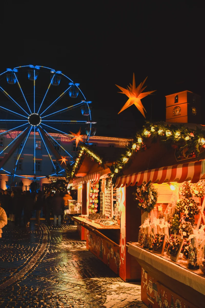 Affiche de Marché de Noël Les Sentiers de lumière d'Eckwersheim